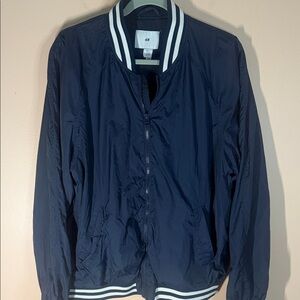 H&M Dark Blue Bomber Jacket